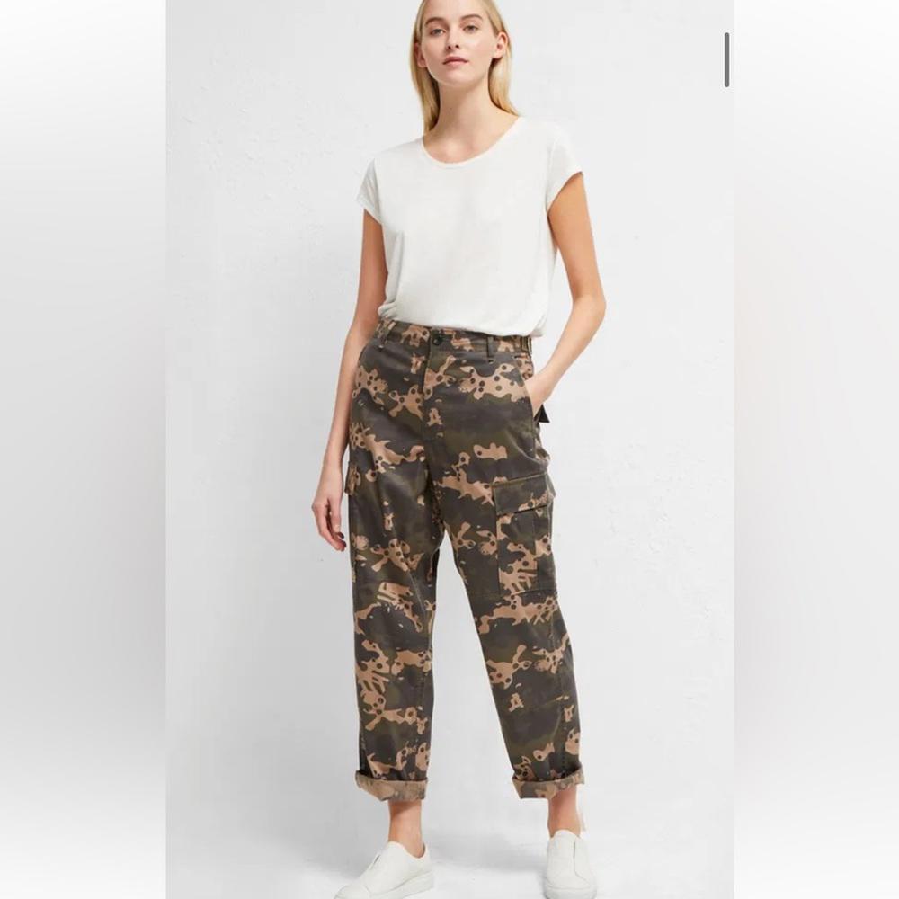 FRENCH CONNECTION Carri Camo Cargo Trousers - Picture 1 of 10